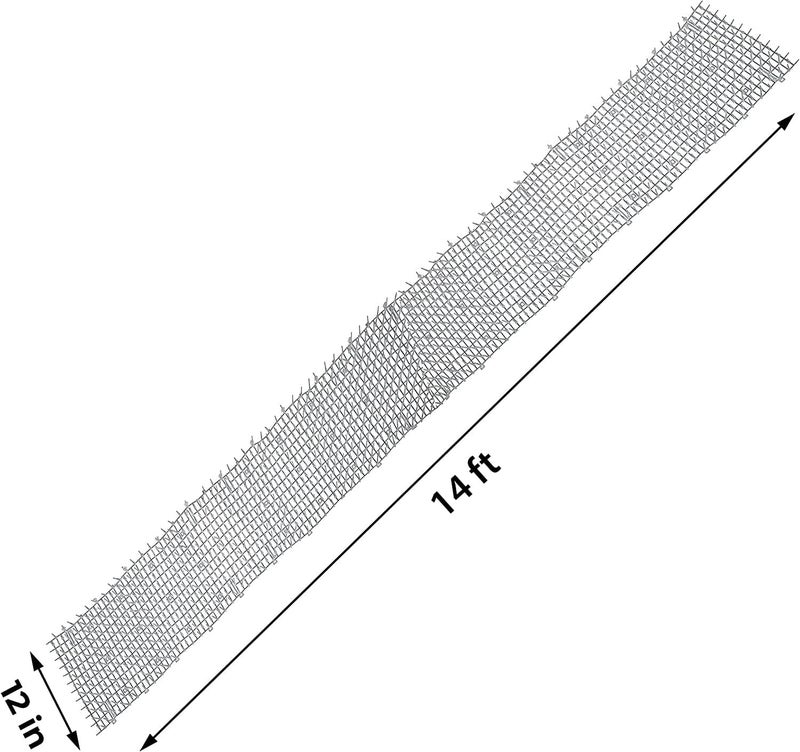 TAPIX Cat Scat Mat Clear (14 ft.) with 10 Staples, Anti-cat Network with Spikes Digging Stopper - Cat Deterrent Mat for Indoor and Outdoor - Image 2