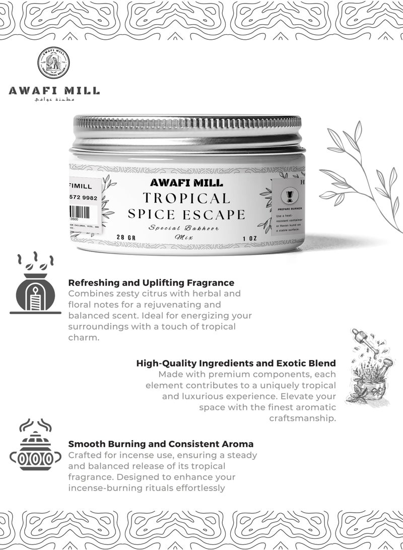 Awafi Mill AWAFI MILL Tropical Spice Escape Bakhoor Mix – Specially Created Incense for a Calming and Uplifting Fragrance  - Image 3