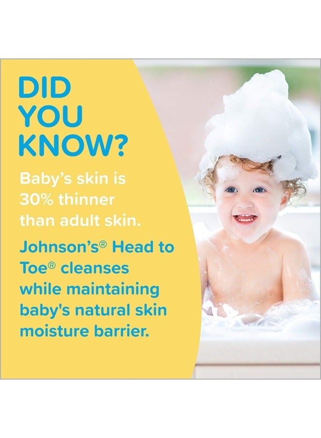 Johnson's Baby Head-to-Toe Gentle Baby Body Wash & Shampoo, Tear-Free, Sulfate-Free & Hypoallergenic Bath Wash & Shampoo for Baby's Sensitive Skin & Hair, Washes Away 99.9% of Germs 10.2 fl. oz - Image 3