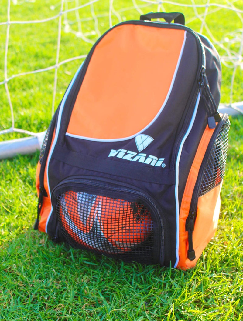 Vizari Solano Soccer Backpack With Ball Compartment and Vented Ball Pocket and Mesh Side Cargo Pockets for Adults and Teens - Image 3