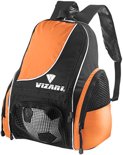 Vizari Solano Soccer Backpack With Ball Compartment and Vented Ball Pocket and Mesh Side Cargo Pockets for Adults and Teens - Image 1