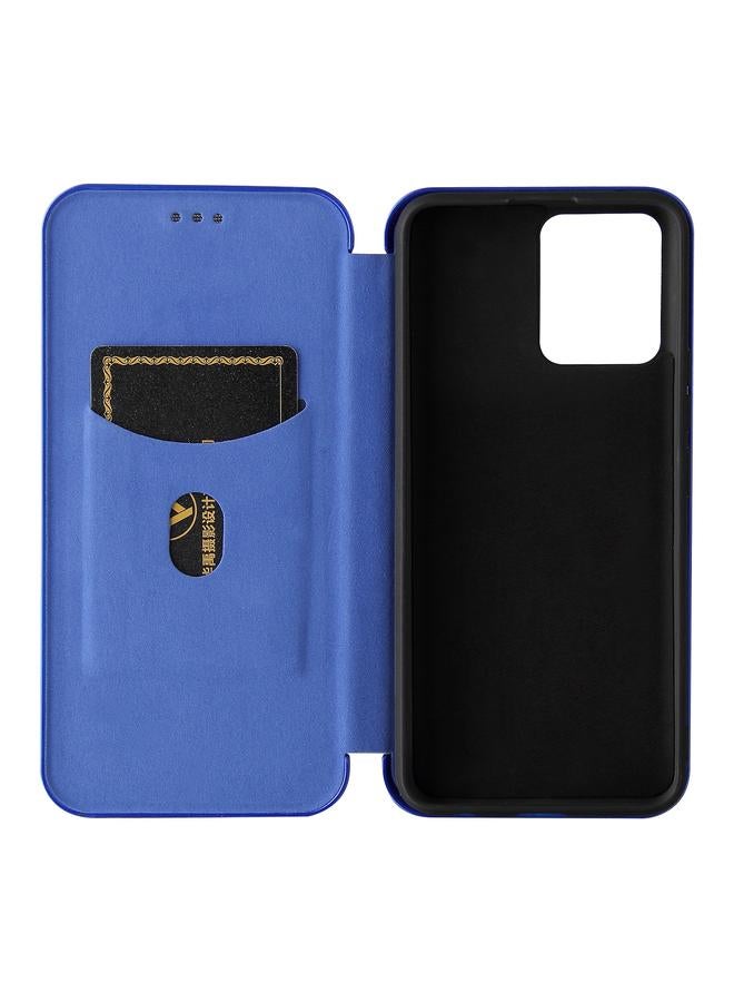 اس-توب جراب لهاتف OPPO Realme 8 / 8 Pro مصنوع من ألياف الكربون مع قلاب أفقي مصنوع من مادة TPU + PC + جلد PU مع فتحة للبطاقات - Image 5