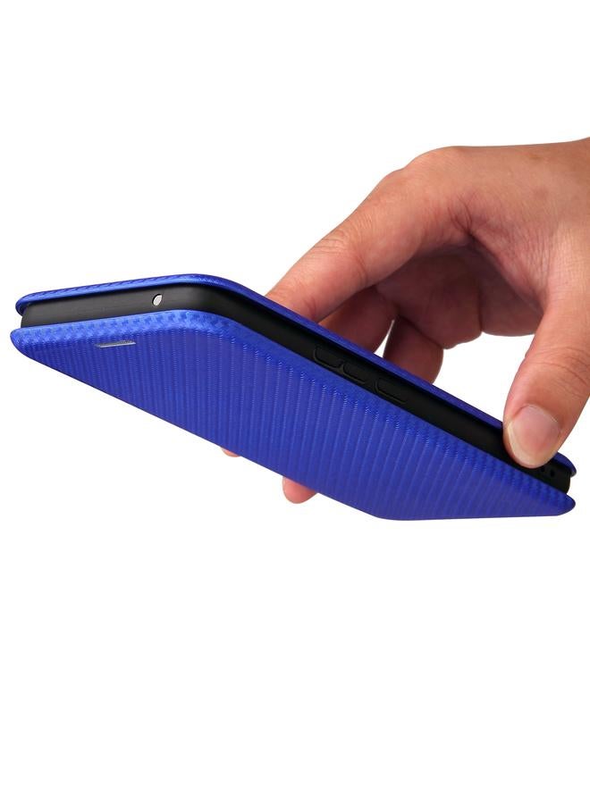 اس-توب جراب لهاتف OPPO Realme 8 / 8 Pro مصنوع من ألياف الكربون مع قلاب أفقي مصنوع من مادة TPU + PC + جلد PU مع فتحة للبطاقات - Image 4