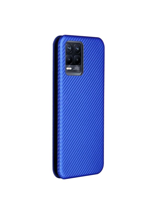 اس-توب جراب لهاتف OPPO Realme 8 / 8 Pro مصنوع من ألياف الكربون مع قلاب أفقي مصنوع من مادة TPU + PC + جلد PU مع فتحة للبطاقات - Image 3