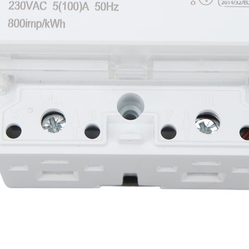 Energy Meter: 1 Intelligent Metering Chip, Tamper-Proof Mechanical Counter - Durable ABS Shell Red Copper Terminals, Dual-Color LED Indicator for DIN Rail Mounted Industrial Commercial Electrical Moni - Image 2