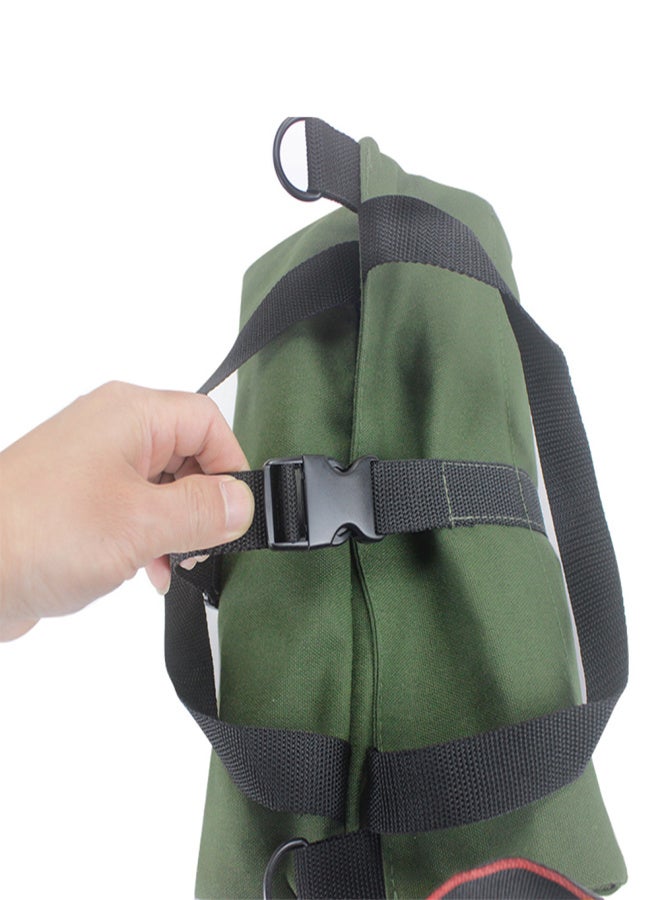 PENGGONG Tool Roll Up Bag Zippered Bag 5 Pockets Canvas Tool Organizer Portable Tool Roll-up Pouch Tool Bag Workbag Zipper Utility Tote - Image 4