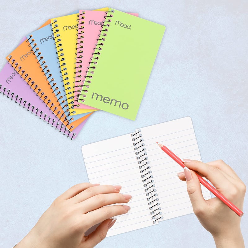 Mead Small Notebook, 24 Pack of pocket notebook 3x5 " College Ruled Small Memo Pad Wirebound 60 Sheets, Pastel Colors of Mini Notebook in Bulk pack - Image 5