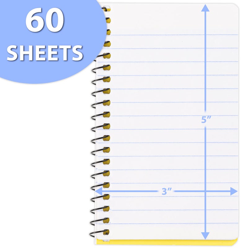 Mead Small Notebook, 24 Pack of pocket notebook 3x5 " College Ruled Small Memo Pad Wirebound 60 Sheets, Pastel Colors of Mini Notebook in Bulk pack - Image 3