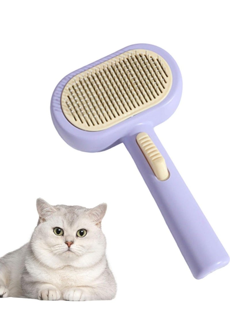Knox Powering Generations Knox Self-Cleaning Pet Grooming Brush for Cats & Dogs, Massage Tool with Soft Rounded Bristles, One-Click Fur Removal, Ergonomic Handle, Ideal for Short, Medium & Long Hair - Image 1