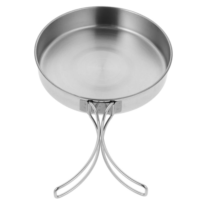Kichvoe Portable Stainless Steel Non Stick Frying Pan Lightweight Camping Skillet - Image 2
