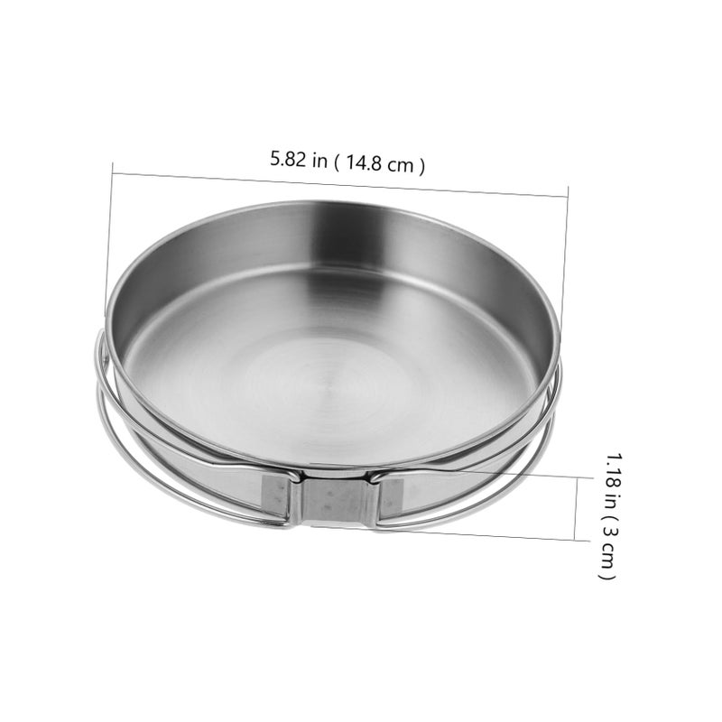 Kichvoe Portable Stainless Steel Non Stick Frying Pan Lightweight Camping Skillet - Image 3