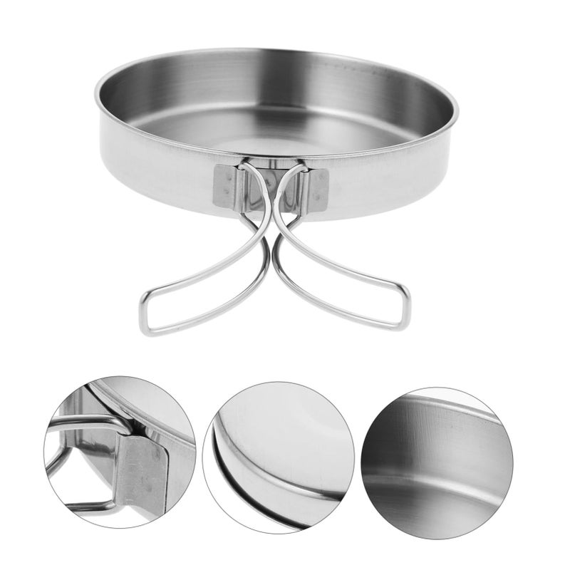 Kichvoe Portable Stainless Steel Non Stick Frying Pan Lightweight Camping Skillet - Image 4