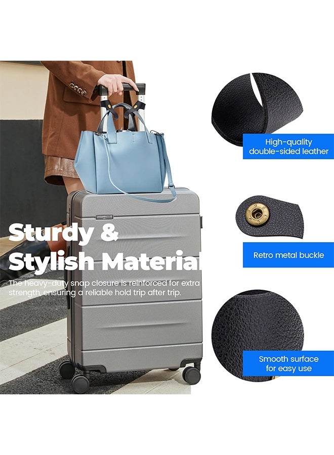 MXN 6 Pcs T-Shaped PU Leather Backpack & Luggage Straps Fastening Belt - Hands-Free Bag Hanger Clip Luggage Binding Strap, Portable Travel Suitcase Accessory for Airports Business Trips and Daily Errands - Image 3