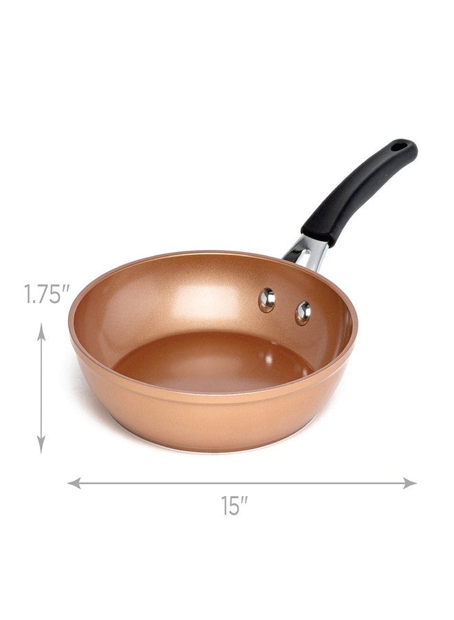Ecolution Titanium Ceramic Easy Clean Endure Nonstick Silicone Stay Cool Handle, 8-Inch Fry Pan, Copper - Image 2