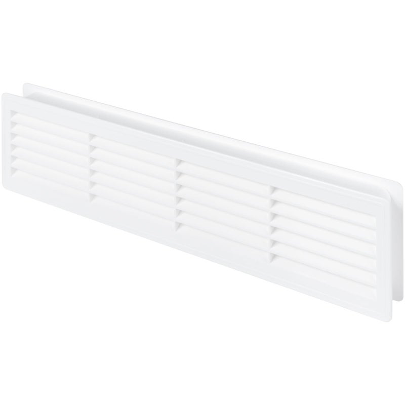 AWENTA 18" x 5" Inch Two Sided White Door Air Vent Cover - Door Vents for Interior Doors - Universal Furniture Ventilation Guard- Register for Bathroom, Bedroom, Garage, Kitchen, Furniture - Image 1