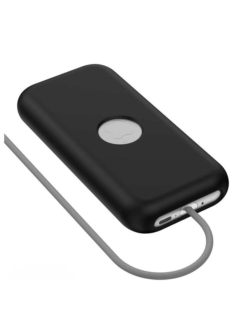 Vision Pro Battery Case, Silicone VR Vision Pro Battery Protective Case Cover,Anti-Scratch,Fall-Proof and Soft Case for Vision Pro Battery Accessories(Black) - Image 1