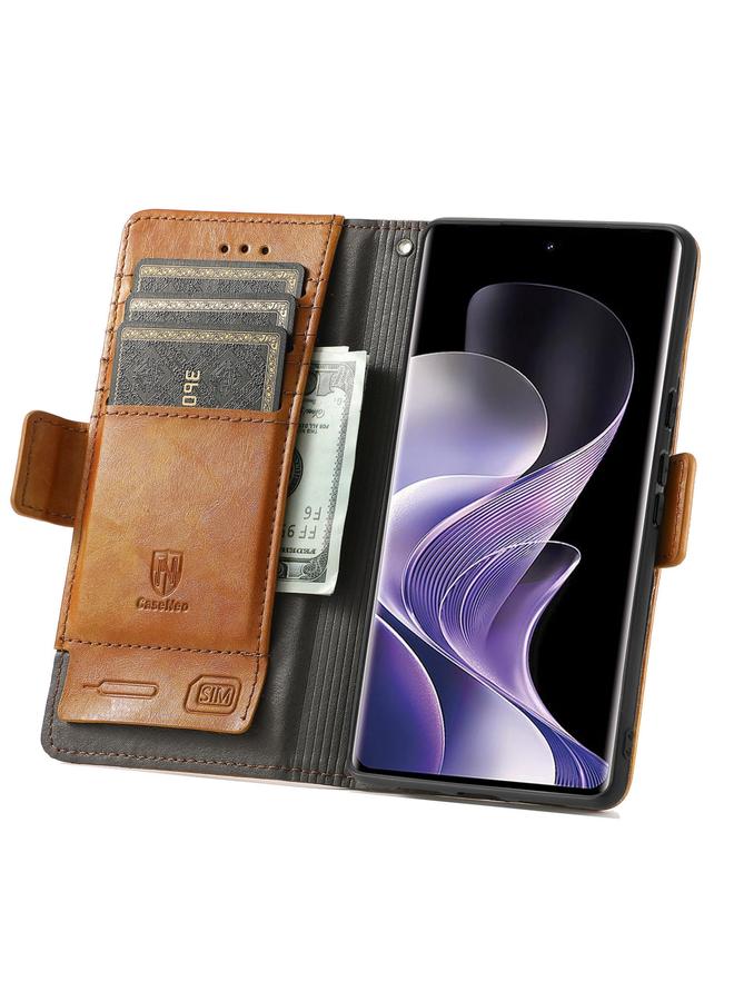erorex Case For Xiaomi Redmi Note 14 Pro+ 5G CaseNeo Splicing Dual Magnetic Buckle Leather Phone Case - Image 3