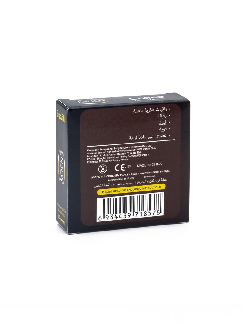ENJOY Coffee Premium Condoms 3 Pieces - Image 3