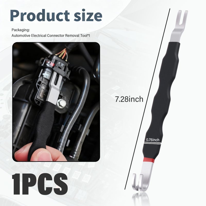 YGDMD Automotive Electrical Connector Removal Tool,Anti-Slip Automotive Electrical Terminal Connector Removal Tool with Bent/Straight Head,2-in-1 Automotives Electricals Tools Separator - Image 2
