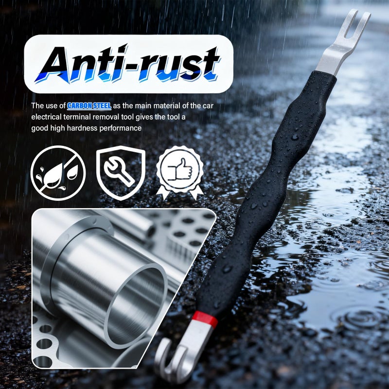 YGDMD Automotive Electrical Connector Removal Tool,Anti-Slip Automotive Electrical Terminal Connector Removal Tool with Bent/Straight Head,2-in-1 Automotives Electricals Tools Separator - Image 3