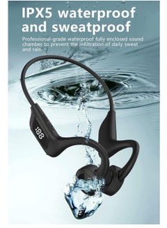 JAJEEK Open Ear Headphones Wireless Bluetooth Air Conduction Earbuds for Running, Workout, Cycling, Waterproof IPX5, Over-Ear Earphones with Built-in Mic for iPhone Android, Gym, Black  - Image 5