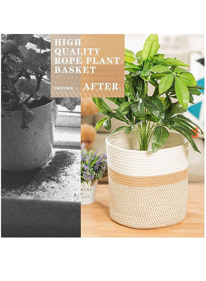 Y&D Multi-Functional Cotton Rope Woven Storage Basket 20*20cm - Image 4