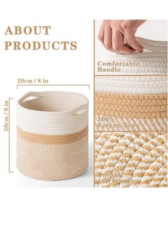 Y&D Multi-Functional Cotton Rope Woven Storage Basket 20*20cm  - Image 2