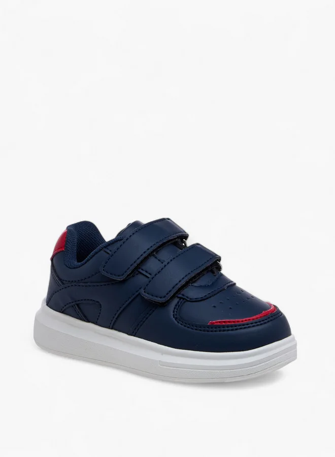LBL by Shoexpress Panelled Sneakers with Hook and Loop Closure