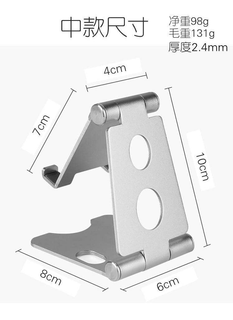 ELTRAZONE Desktop Cell Phone Stand, Double Adjustable Mobile Phone Tablet Holder, Aluminum Portable Desk Stand for all mobile and tablet (golden) - Image 5