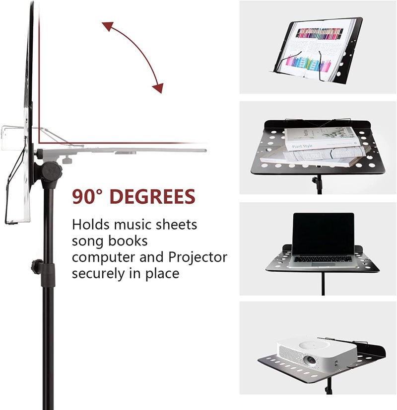Device Of Urban Infotech حامل موسيقي قابل للطي لحامل كلمات الموسيقى مع حقيبة حمل لملاحظات، كمان، حامل كتاب كلمات (حامل موسيقي ثقيل الوزن) - Image 2