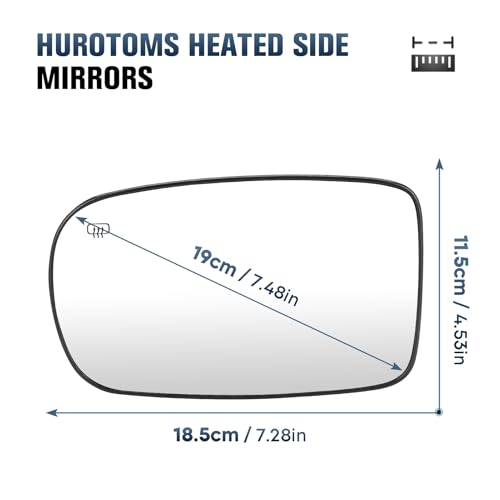 Hurotoms Left Driver Side Mirror Fit for Chrysler 200 2011-2014 / for Chrysler 300 2011-2021 / for Dodge Charger 2012-2021 Heated Rear View Mirrors Replace for 68101147AA - Image 2