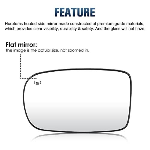 Hurotoms Left Driver Side Mirror Fit for Chrysler 200 2011-2014 / for Chrysler 300 2011-2021 / for Dodge Charger 2012-2021 Heated Rear View Mirrors Replace for 68101147AA - Image 3
