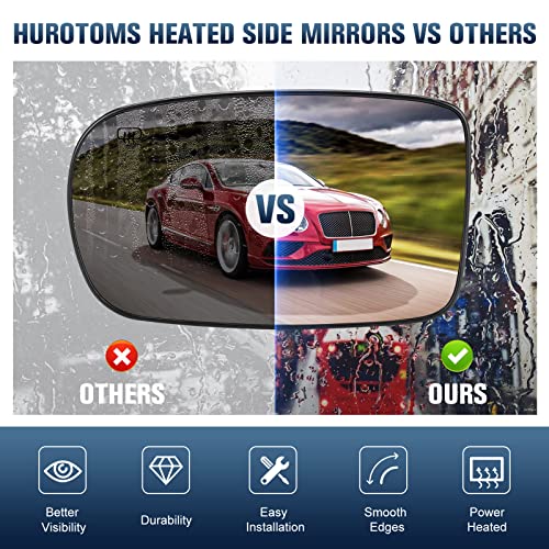 Hurotoms Left Driver Side Mirror Fit for Chrysler 200 2011-2014 / for Chrysler 300 2011-2021 / for Dodge Charger 2012-2021 Heated Rear View Mirrors Replace for 68101147AA - Image 4