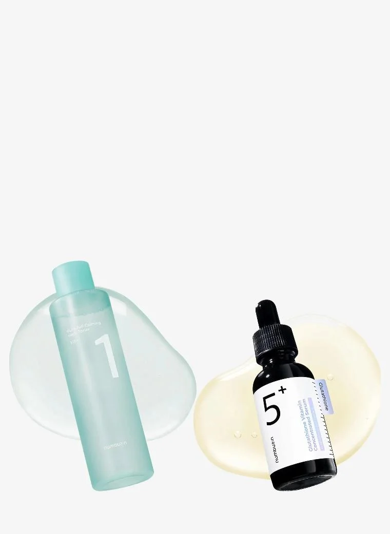Numbuzin Numbuzin Brightening & Calming Duo: No.1 Herb Toner & No.5+ Vitamin Serum Set