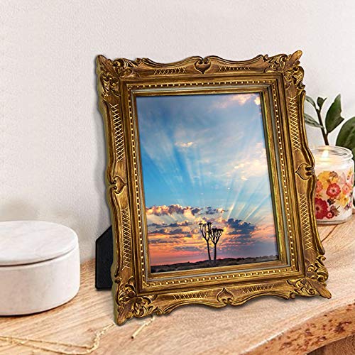 PHAREGE 8x10 Vintage Bronze Picture Frame, Ornate Antique Picture Frame for 8 by 10 Wedding Photo, Photo Frame Displays Horizontally or Vertically On Tabletop - Image 3