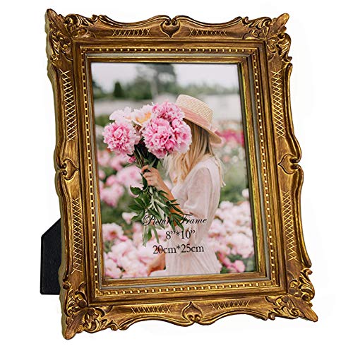 PHAREGE 8x10 Vintage Bronze Picture Frame, Ornate Antique Picture Frame for 8 by 10 Wedding Photo, Photo Frame Displays Horizontally or Vertically On Tabletop - Image 1