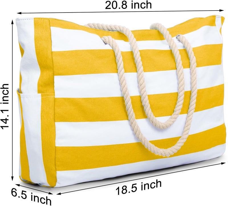 Becokan Beach Bags for Women, Large Waterproof Beach Tote Bag with Zipper Beach Bags Waterproof Sandproof Swim Pool Bag Large Tote - Image 4