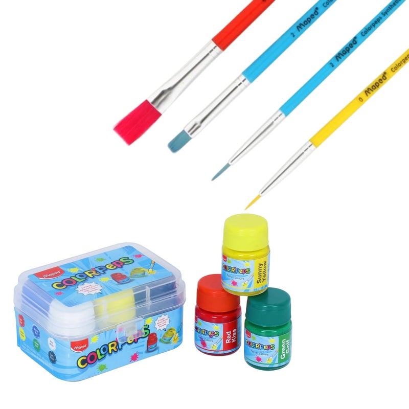 Maped Painting Kit|Painting Set|Colour Combo Set|Brushes|Poster Colours|Colour Set|Ideal for School Students and Professionals|Birthday Gift|Return Gift|Art Set|Colouring Set - Image 3
