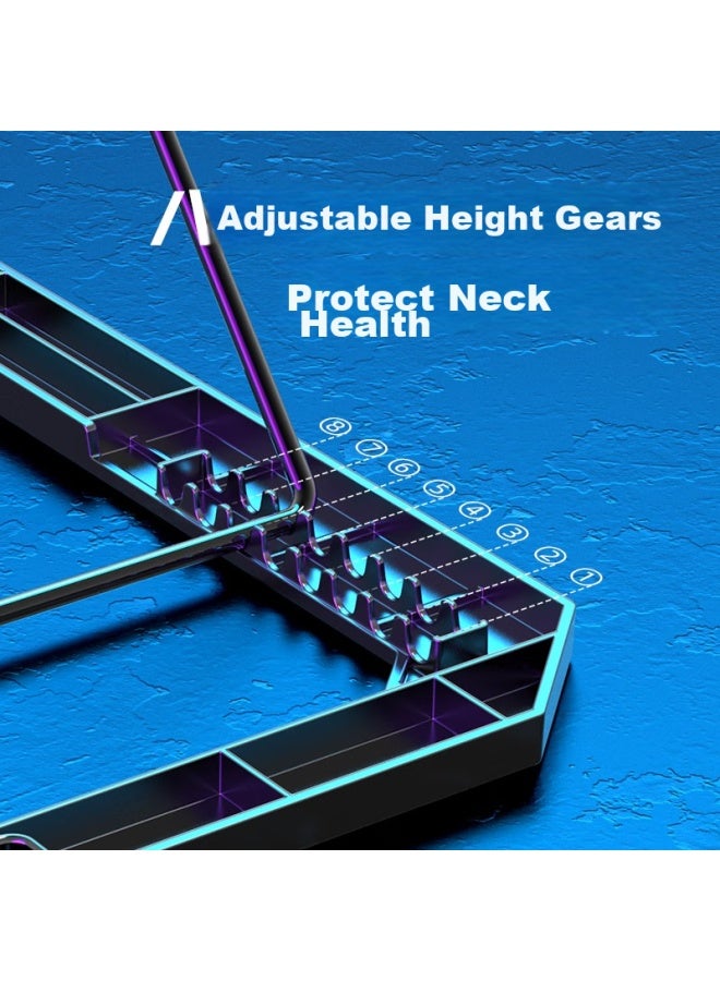 ICE COOREL Core Ice F8 Laptop Cooler, Adjustable Speed Fan, Cooling Base, Rgb Lighting Elevated Stand, Compatible With Lenovo, Colorful, Huawei, And Mechanical Keyboards - Image 5