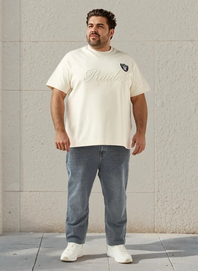 Plus Size Raiders Embroidered T-shirt