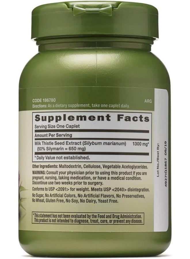 GNC Herbal Plus Milk Thistle 1300 Mg Extra Strength - Image 2