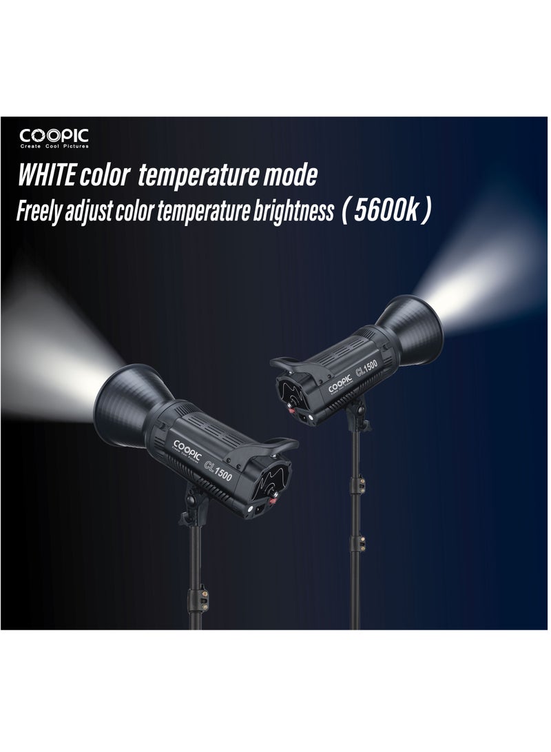 Coopic COOPIC Create Cool Picture 18000LM 5600K Studio Lighting with 96+ CRI, TLCI, Adjustable Brightness, Aluminum Alloy Cooling, LED Video Light for Filming, Videography, and Product Photography (CL1500) - Image 3
