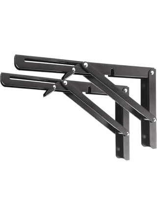 Folding Shelf Brackets - Heavy Duty Stainless Steel Collapsible Shelf Bracket for Bench Table, Space Saving DIY Bracket, Max Load: 550lb (Black, 16 inch) - pzsku/ZC34506A440DB9C037E8EZ/45/_/1731275117/9b331064-16f1-4ddb-bb4f-576bb00b2c35