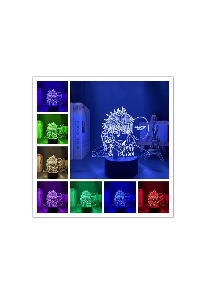 Al Raied ARS® 3D LED Satoru Gojo Night Light - Anime Jujutsu Kaisen Lamp with 16 Color Change and Remote Control - Image 2