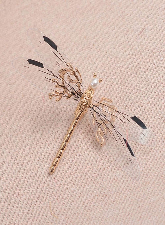 canjoyn 3 PCS Baroque Gold Tone Alligator Hair Clips Dragonfly Starfish Hair Clips Bridal Pearl Hair Pins Wedding Hair Barrette Accessories Jewel Hair Pin - Image 5