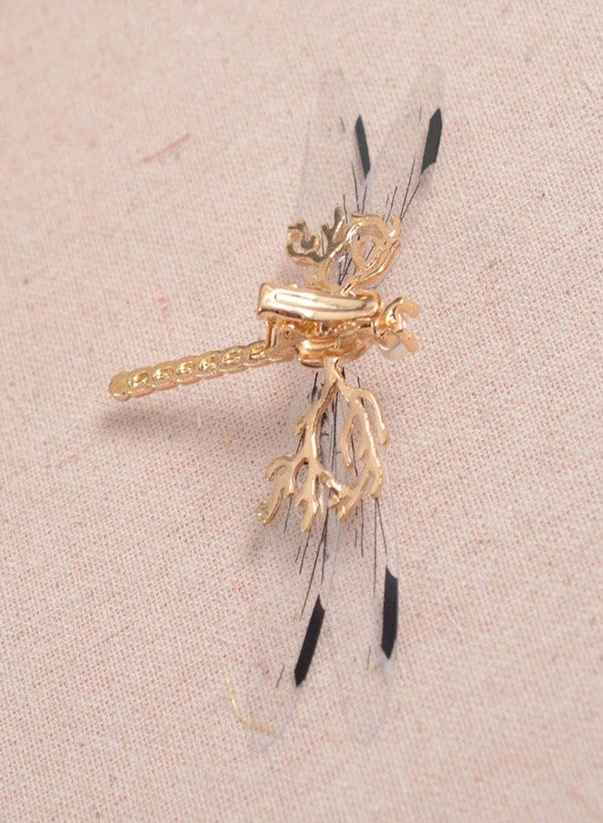canjoyn 3 PCS Baroque Gold Tone Alligator Hair Clips Dragonfly Starfish Hair Clips Bridal Pearl Hair Pins Wedding Hair Barrette Accessories Jewel Hair Pin - Image 4