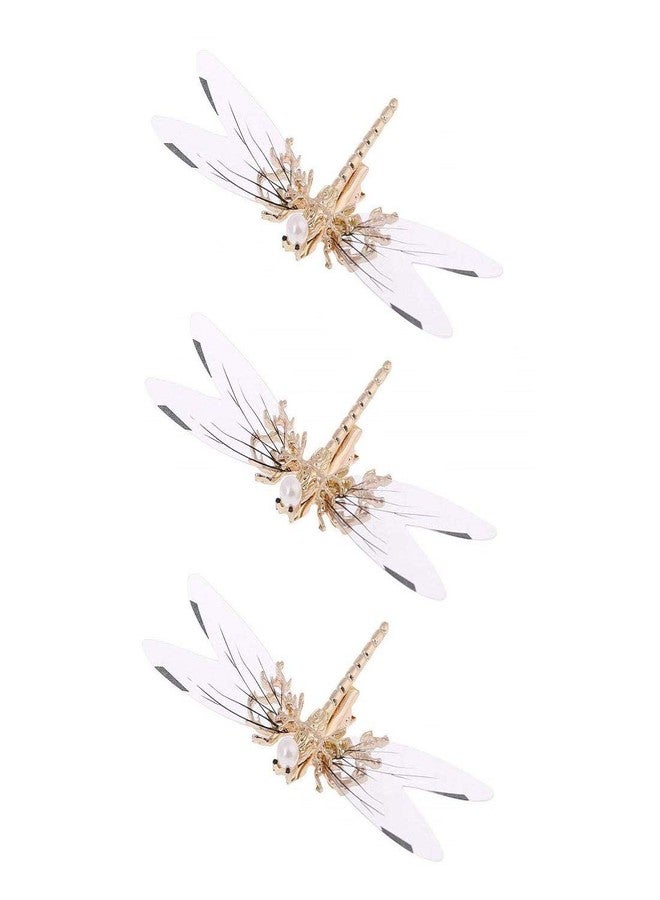 canjoyn 3 PCS Baroque Gold Tone Alligator Hair Clips Dragonfly Starfish Hair Clips Bridal Pearl Hair Pins Wedding Hair Barrette Accessories Jewel Hair Pin - Image 1