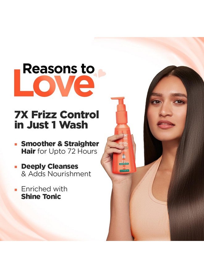 BBLUNT Advanced Smoothening Shampoo With Keratin & Hyaluronic Acid - 300Ml Makes Hair Frizz-Free & Straighter | Gently Cleanses | Adds Spectacular Shine | Sls & Paraben-Free | For Men & Women - Image 3