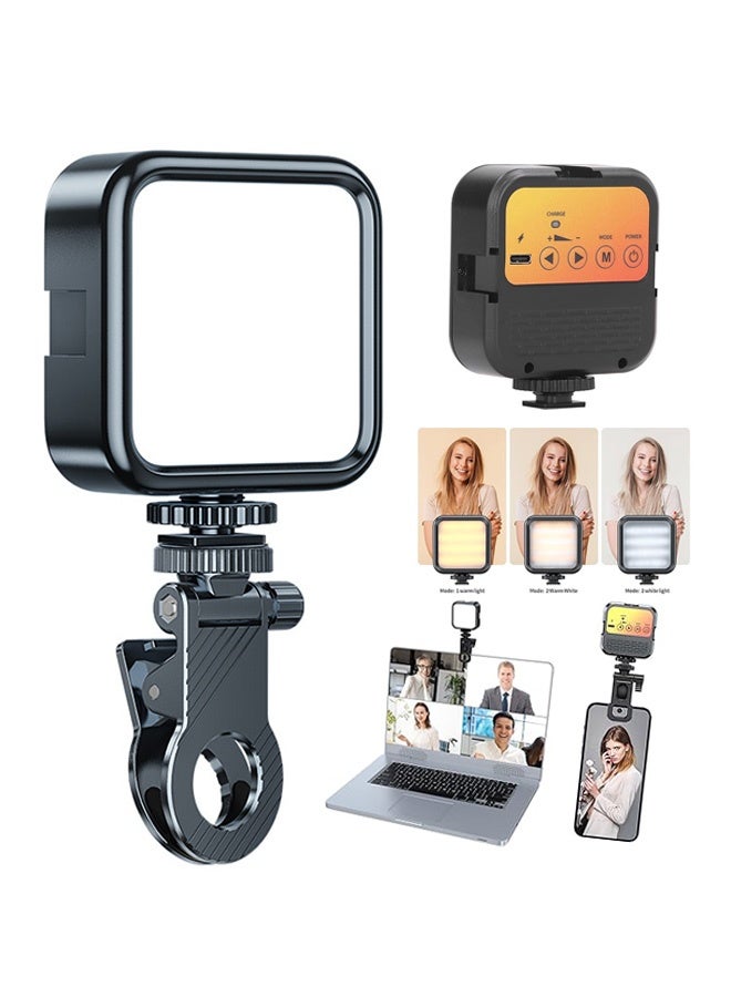 Gecomo LED Selfie Light, 3000-6000K 3 Modes Dimmable Rechargeable Front & Back Clip On Light, for Tablet Laptop Live Stream Video Makeup Fill Light  - Image 1