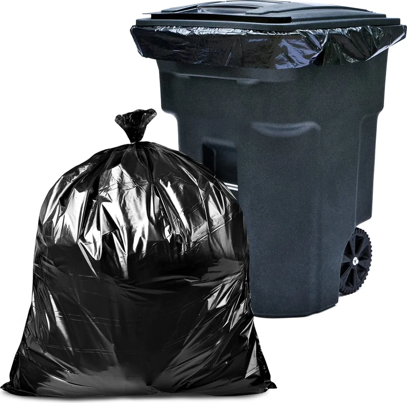 Kalbi Ticaret Kalpi Ticaret Thick Garbage Bag 500 gr x 5 Roll Black Garbage Bag 80X110 cm Jumbo Industrial Garbage Bag